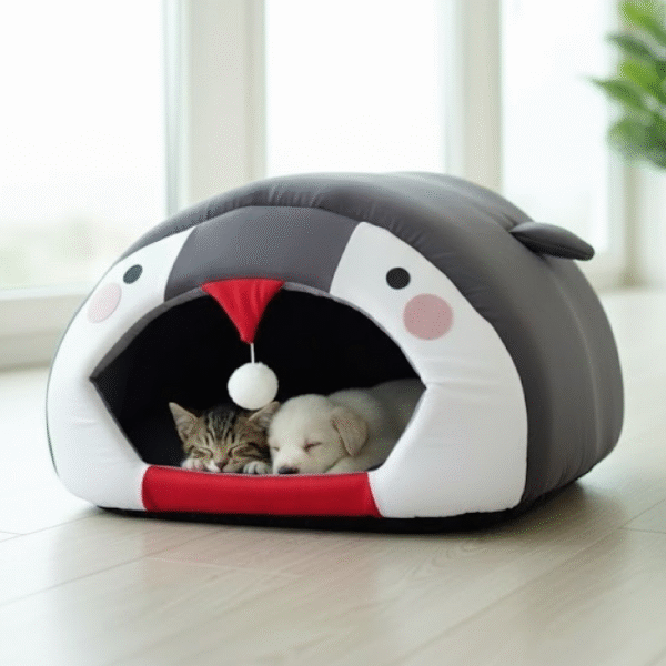 Penguine 2 in 1 Cat House+Bed