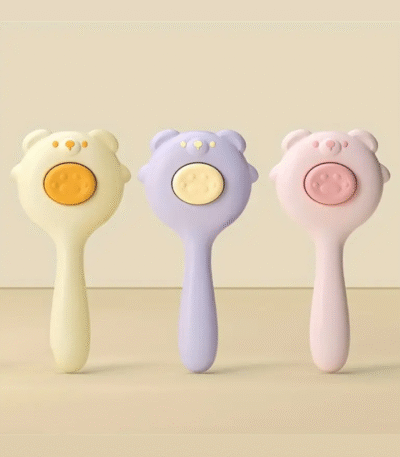 Teddy Bear Button Brush