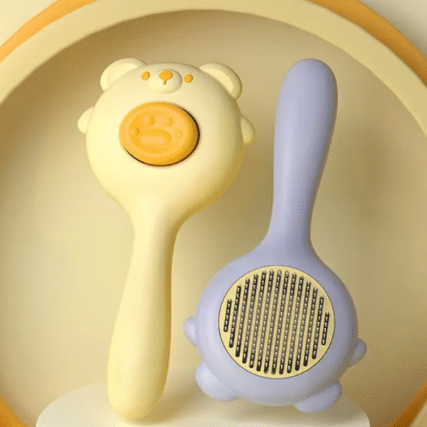 Teddy Bear Button Brush