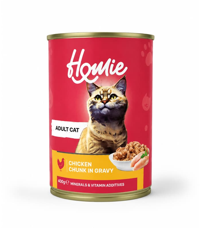 homie tin (1) Homie Adutl 400g Tin (Chunks In Gravy) - Image 1
