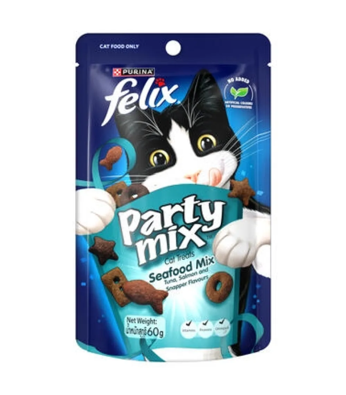 ggrass (1) Felix Party Mix Dry Cat Treats - Image 1